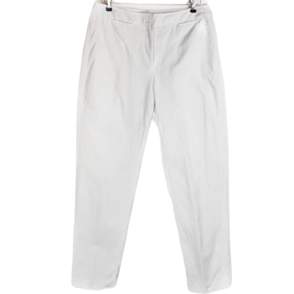 J. McLaughlin Putney Pants NWT Cotton Twill White Size 8 - Picture 1 of 10